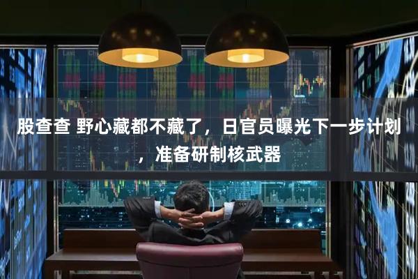 股查查 野心藏都不藏了,日官员曝光下一步计划,准备研制核武器